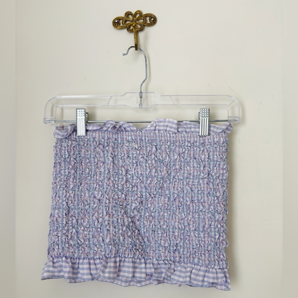 Petersyn X Revolve Smocked Gingham Polly Tube Top Small Petal